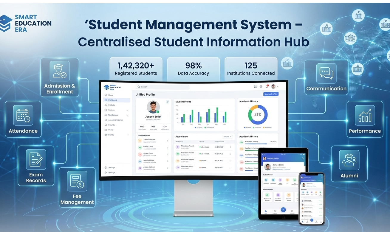 Student Management Dashboard display